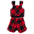 CONJUNTO XADREZ VERMELHO E PRETO - Imagem 3