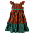 VESTIDO XADREZ MINI LARANJA COM MARINHO E VERDE - Imagem 1
