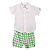 CONJUNTO COMPOSÊ COM XADREZ VERDE - Imagem 1