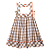 VESTIDO ESTAMPA XADREZ BEGE COM BRANCO - Imagem 3