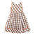VESTIDO ESTAMPA XADREZ BEGE COM BRANCO - Imagem 1