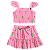 CONJUNTO ESTAMPA BUQUÊ DE TULIPAS ROSA - Imagem 1