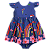 VESTIDO BARRADO DESENHO GIZ DE CERA AZUL - Imagem 1
