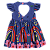 VESTIDO BARRADO DESENHO GIZ DE CERA AZUL - Imagem 3