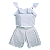 CONJUNTO LISTRAS AZUL BEBÊ E BRANCO - Imagem 1