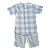 CONJUNTO ESTAMPA XADREZ AZUL CLARO - Imagem 1
