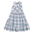 VESTIDO ESTAMPA XADREZ AZUL BEBE - Imagem 1