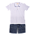 CONJUNTO LISO BRANCO E AZUL - Imagem 1