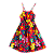 VESTIDO ESTAMPA FLORAL FUNDO ROSA - Imagem 1