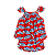 CONJUNTO ESTAMPA SOMBRINHA FUNDO VERMELHO - Imagem 1