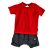 CONJUNTO PIQUET VERMELHO E PRETO - Imagem 1
