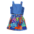 CONJUNTO ESTAMPA JARDIM DE ALGAS FUNDO AZUL - Imagem 1