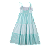 VESTIDO ESTAMPA XADREZ E LISTRAS VERDE AGUA - Imagem 3