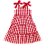 VESTIDO XADREZ VERMELHO - Imagem 1