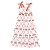 VESTIDO LAÇO VERMELHO E BRANCO - Imagem 1