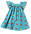 VESTIDO ESTAMPA CARANGUEJO VERDE TURQUESA - Imagem 1