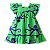 VESTIDO ESTAMPA POLVO GIGANTE VERDE - Imagem 1