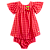 VESTIDO XADREZ VERMELHO COM ROSA - Imagem 1