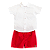 CONJUNTO BRANCO E VERMELHO - Imagem 1