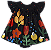VESTIDO BARRADO COLORINDO AS FLORES - Imagem 1