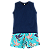 CONJUNTO ESTAMPA PÁSSARO PRECOCE FUNDO AZUL - Imagem 1