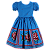 VESTIDO ESTAMPA PONTO CRUZ - Imagem 1