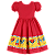 VESTIDO ESTAMPA BORBOLETAS FUNDO CEREJA - Imagem 1