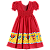 VESTIDO ESTAMPA BORBOLETAS FUNDO CEREJA - Imagem 3