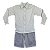 CONJUNTO CHAMBRAY VERDE E LISTRAS - Imagem 1
