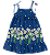 VESTIDO BARRADO MARGARIDA SOLAR AZUL - Imagem 1