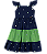 VESTIDO ESTAMPA MINI PLANETAS AZUL E VERDE - Imagem 1