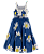 VESTIDO MARGARIDA SOLAR AZUL E BRANCO - Imagem 3