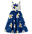VESTIDO MARGARIDA SOLAR AZUL E BRANCO - Imagem 1
