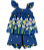 CONJUNTO BARRADO MARGARIDA SOLAR AZUL - Imagem 1