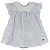 VESTIDO ANA RUGA LISTRADO E XADREZ AZUL BEBE - Imagem 1