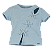 BLUSA MALHA CANELADA AZUL - Imagem 1