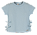 BLUSA MALHA CANELADA AZUL - Imagem 1