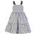 VESTIDO ANA RUGA XADREZ AZUL E BRANCO - Imagem 1