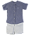 CONJUNTO DONATO AZUL E SARJA BRANCO - Imagem 1