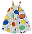 VESTIDO ESTAMPA CHUVA DE BALA FUNDO BRANCO - Imagem 1