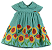 VESTIDO BARRADO GIRASSOL-LANDIA VERDE TIFANY - Imagem 1