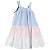 VESTIDO TECIDO TEXTURIZADO AZUL ROSA E BRANCO - Imagem 3
