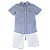CONJUNTO LISTRADINHO AZUL - Imagem 1
