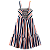 VESTIDO ESTAMPA LISTRAS AZUL E LARANJA - Imagem 3
