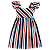 VESTIDO ESTAMPA LISTRAS AZUL E LARANJA - Imagem 1