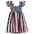 VESTIDO ESTAMPA LISTRAS AZUL E LARANJA - Imagem 3