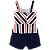 CONJUNTO LISTRAS AZUL E LARANJA - Imagem 3