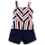 CONJUNTO LISTRAS AZUL E LARANJA - Imagem 1