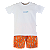 CONJUNTO ESTAMPA RAQUETADA FUNDO LARANJA - Imagem 1