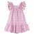 VESTIDO ESTAMPA POÁ COLORIDO FUNDO ROSA - Imagem 1